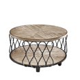 thumbnail image 3 of Steve Silver Belcourt Miel Rustique avec Base en Métal Noir Table de Cocktail, 3 of 5