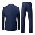 thumbnail image 2 of Cloudstyle Men's 3Pcs Business Professional Casual Daily Slim Fit One Button Suit Set (Blazer + Vest + Pants), 2 of 5