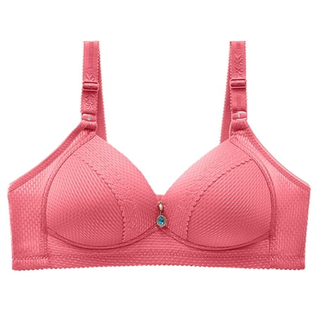 Pregnancy Bra Women Seamless Bra Feature V-Neck Demi & Balconette Bra Style W-1126 Pinks XL