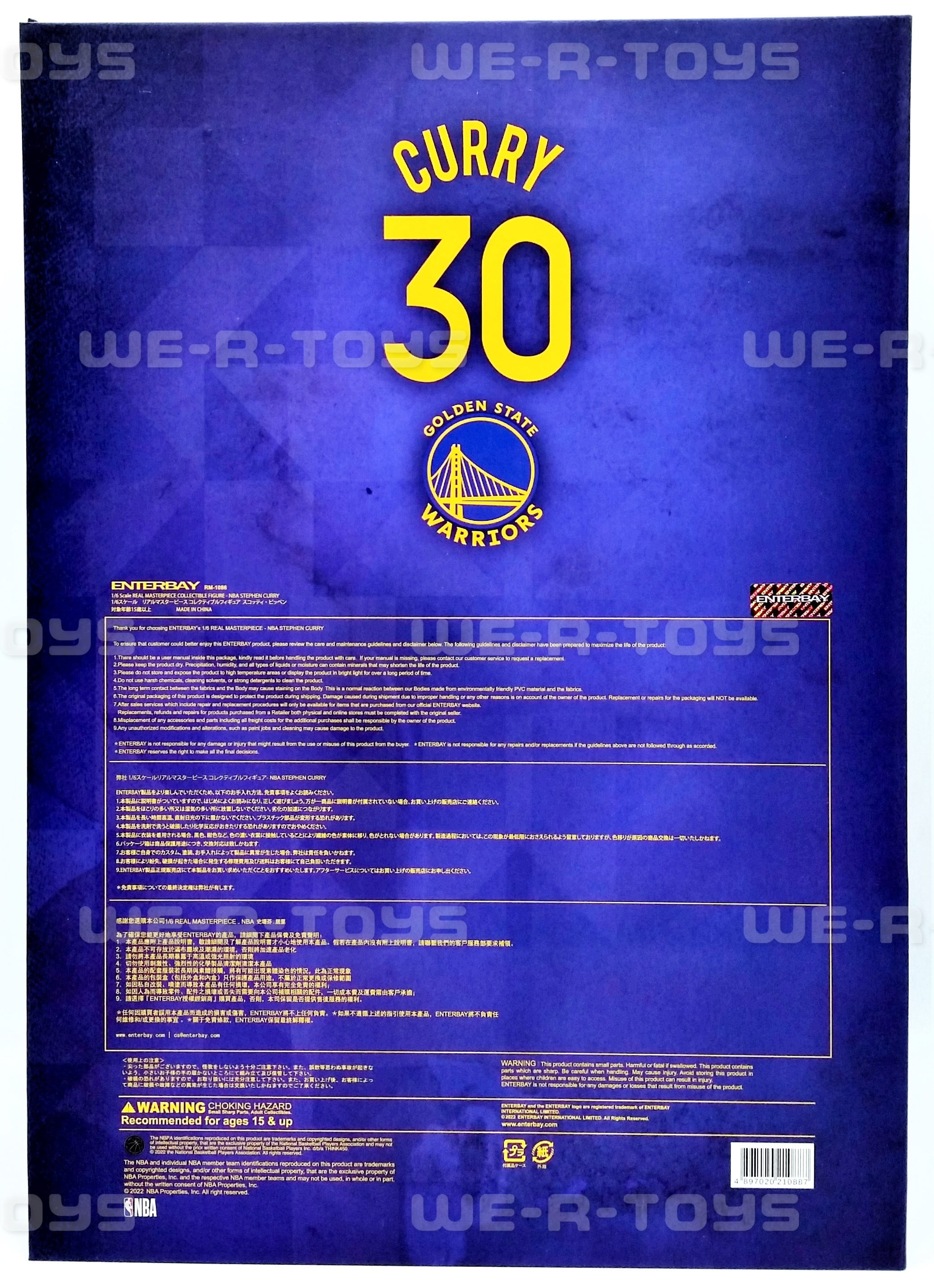 NBA Golden State Warriors Stephen Curry Real Masterpiece 1:6 Scale Action  Figure