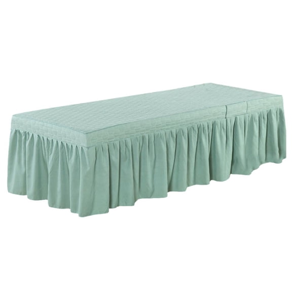Falda para mesa de masajes, cenefa para cama de salón de belleza, funda de sábana con orificio para el aliento para Verde claro