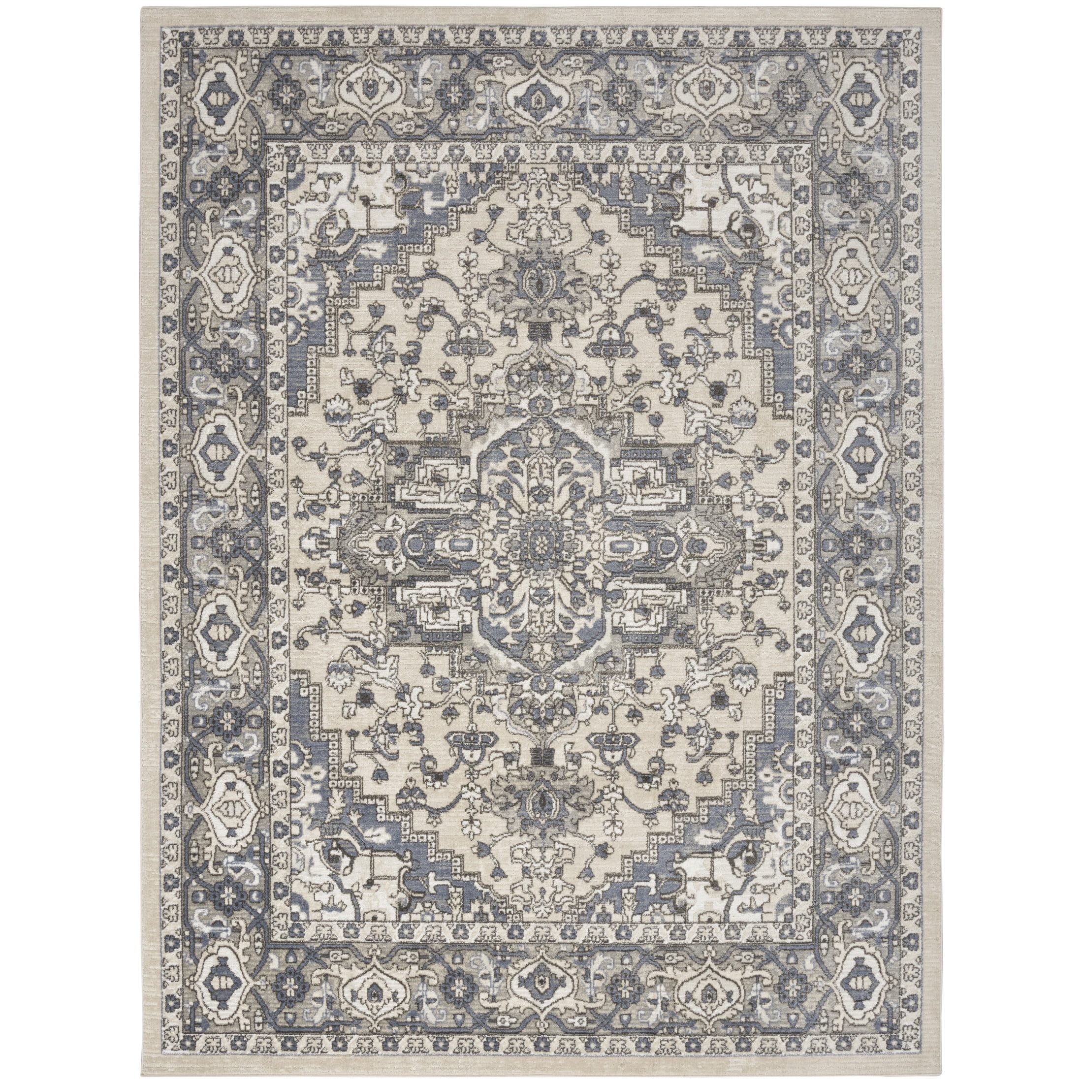 Nourison Concerto 6' x 9' Ivory Blue Vintage Indoor Rug