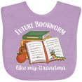 thumbnail image 3 of Inktastic Future Bookworm Like My Grandma Boys or Girls Baby Bib, 3 of 4