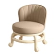 thumbnail image 2 of Taburete con ruedas bajo con cojín de asiento Respaldo Taburete con ruedas de baja altura Taburete con ruedas giratorio de 360 degree Taburete con rueda de Sunnimix Asiento rodante bajo, 2 of 8