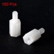 thumbnail image 3 of Unique Bargains M3 8+6mm F/M Nylon Hex Standoff Spacer Tornillos Columna PCB Blanca, 100Pcs, 3 of 3
