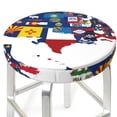 thumbnail image 3 of Balery The Map Of United States Fundas de asiento para taburete de bar redondo de tela de terciopelo ajustables que protegen de arañazos y manchas para sillas de 14 a 17 pulgadas.-12 inch, 3 of 7