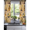 thumbnail image 2 of Construction Truck Sheer Curtains 54 Inch Length 2 Panels Set for Living Room/Bedroom, Cartoon Grips and Bulldozers Turmeric Kitchen Curtains Grommet Semi-Sheer Curtains Window Treatments 42"x54"x2, 2 of 7