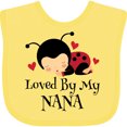 thumbnail image 3 of Inktastic Loved by My Nana Grandchild Boys or Girls Baby Bib, 3 of 4