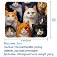 thumbnail image 5 of Cat Printed Square Desk Mat Gaming Mouse Pad with Non-Slip Rubber Bottom - 8.3x9.8 Inch Office and Gaming Mouse Pad, 5 of 6