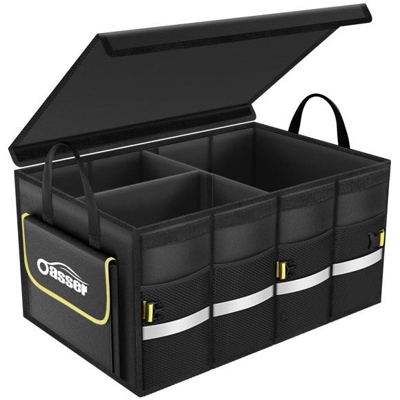 Organizador Oasser para maletero de coche, plegable, impermeable, 55 L, color negro