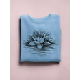 thumbnail image 3 of Waterlily Sketch Sweatshirt Women -Image by Shutterstock, Female Small, 3 of 4