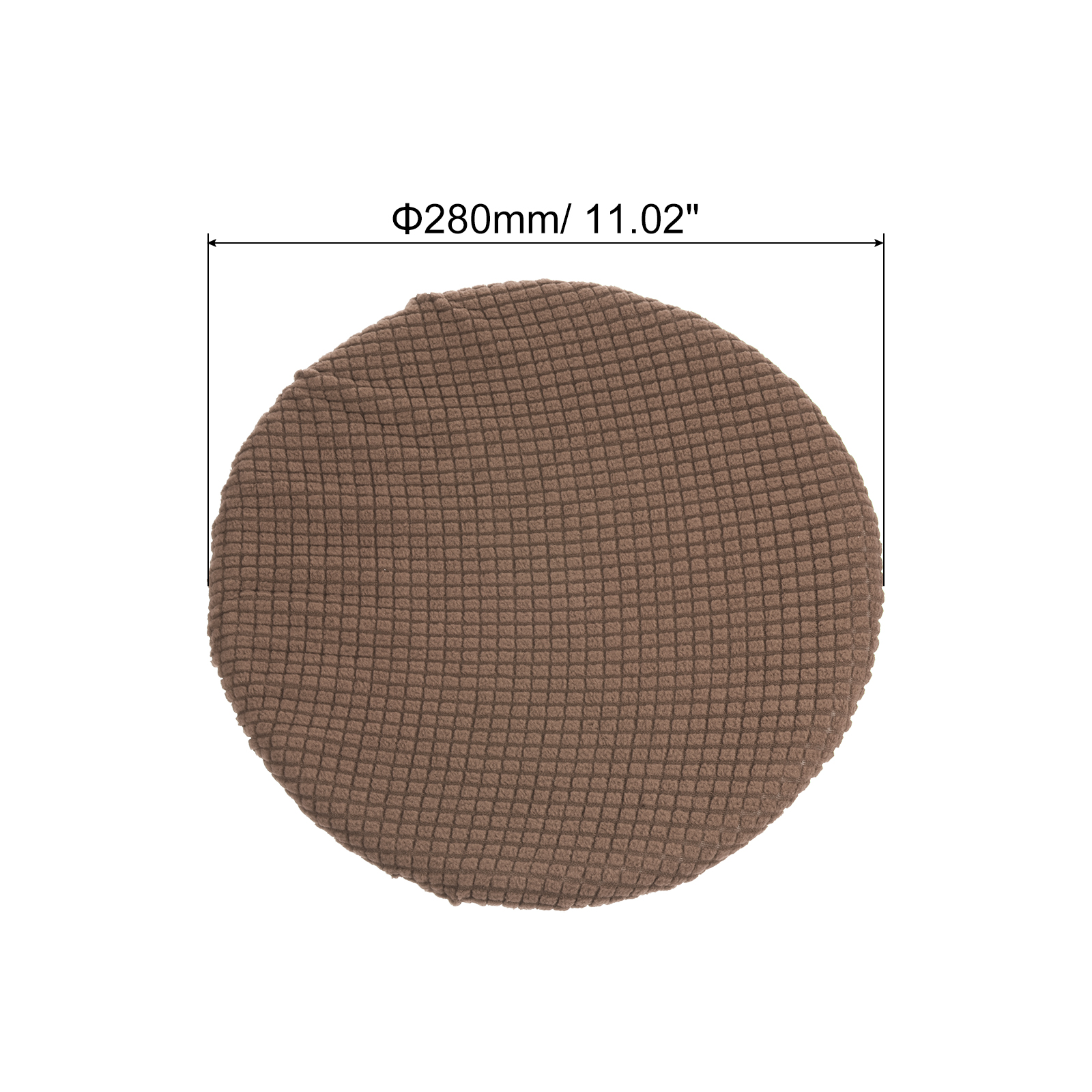 Unique Bargains 11 Inches Round Bar Stool Cover Washable Elastic Stool Cushion Slipcovers Tan
