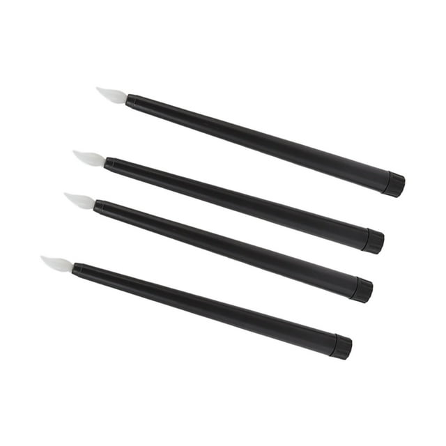 LED Candle Light, LED Taper Candles 4 Pcs Beautiful Warm Lighting Smoke Free For Party White,Black,Gold