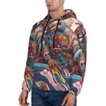 thumbnail image 3 of Lsque Fantasy Colorful Beast Pattern Casual Men's Hoodie,Hooded Sweatshirt with Kangaroo Pocket,Pullover Hoodie-Large, 3 of 7