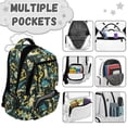 thumbnail image 7 of FKELYI Vintage Shark Print School Backpack for Kids 17 Inch Schoolbag Primary School Bookbag Casual Daypack Travel Bag with Multi-Pockets for Outdoor Hiking Camping, 7 of 7