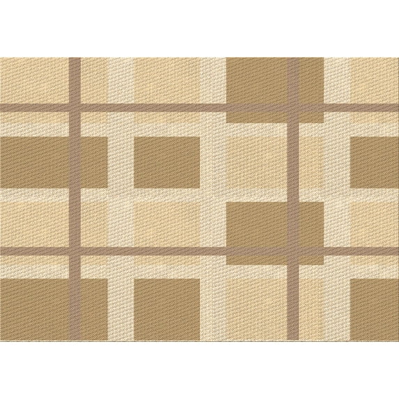 Ahgly Company Indoor Rectangle Patterned Bronze Brown Area Rugs, 6' x 9'