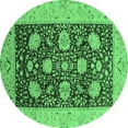 thumbnail image 1 of Ahgly Company Indoor Round Oriental Emerald Green Traditional Area Rugs, 7' Round, 1 of 4