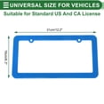 thumbnail image 4 of Unique Bargains License Plate Frame Stainless Steel Car License Plate Frame Bracket with Screws Caps 2 Hole Round Hole Wide Frame Blue, 4 of 8
