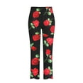 thumbnail image 5 of Pantalon Large pour Femmes Mode Décontractée avec Poches Taille Haute Élastique Imprimé Sport Coton Lin Capris pour Femmes Été Décontracté, 5 of 5