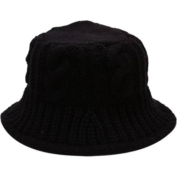 CoCoMangos Womens Winter Crochet Knit Bucket Hats Handmade Warm Floppy Foldable Bowler Hats Windproof Short Brim Fisherman Hat