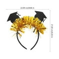 thumbnail image 3 of OULII Graduation Party Headband Set Fixed on Head Gold Ribbons 2Pcs, 3 of 8