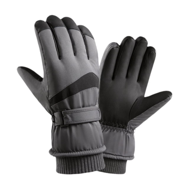 Guantes cálidos de invierno Zulema 1 par de guantes de esquí suaves para deportes al aire libre senderismo Gris