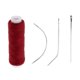 thumbnail image 5 of Peluca casera, peluca, kit de ganchillo, trenzado de cabello, gancho, aguja de tejer, algodón, costura Rojo vino, 5 of 5