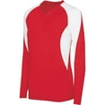 thumbnail image 2 of High Five M Girls Long Sleeve Court Jersey Scarlet/White 342183, 2 of 2