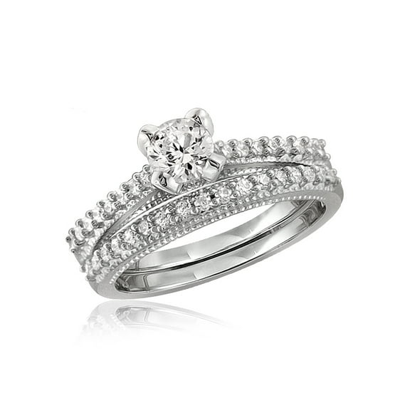 Diamonice 0.925 Sterling Silver 1.33 Carat White Cubic Zirconia Ring for Women | Cubic Zirconias for Everyday Womens Wear