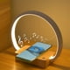 thumbnail image 1 of Lámpara de mesita de noche con altavoz Bluetooth y cargador inalámbrico, lámpara de escritorio LED con carga inalámbrica, audio Bluetooth, teléfono móvil y música para usar en el dormitorio o la cama., 1 of 5