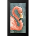 thumbnail image 2 of Caroline, Emma 14x24 Black Modern Framed Museum Art Print Titled - Flamingo Study I, 2 of 5