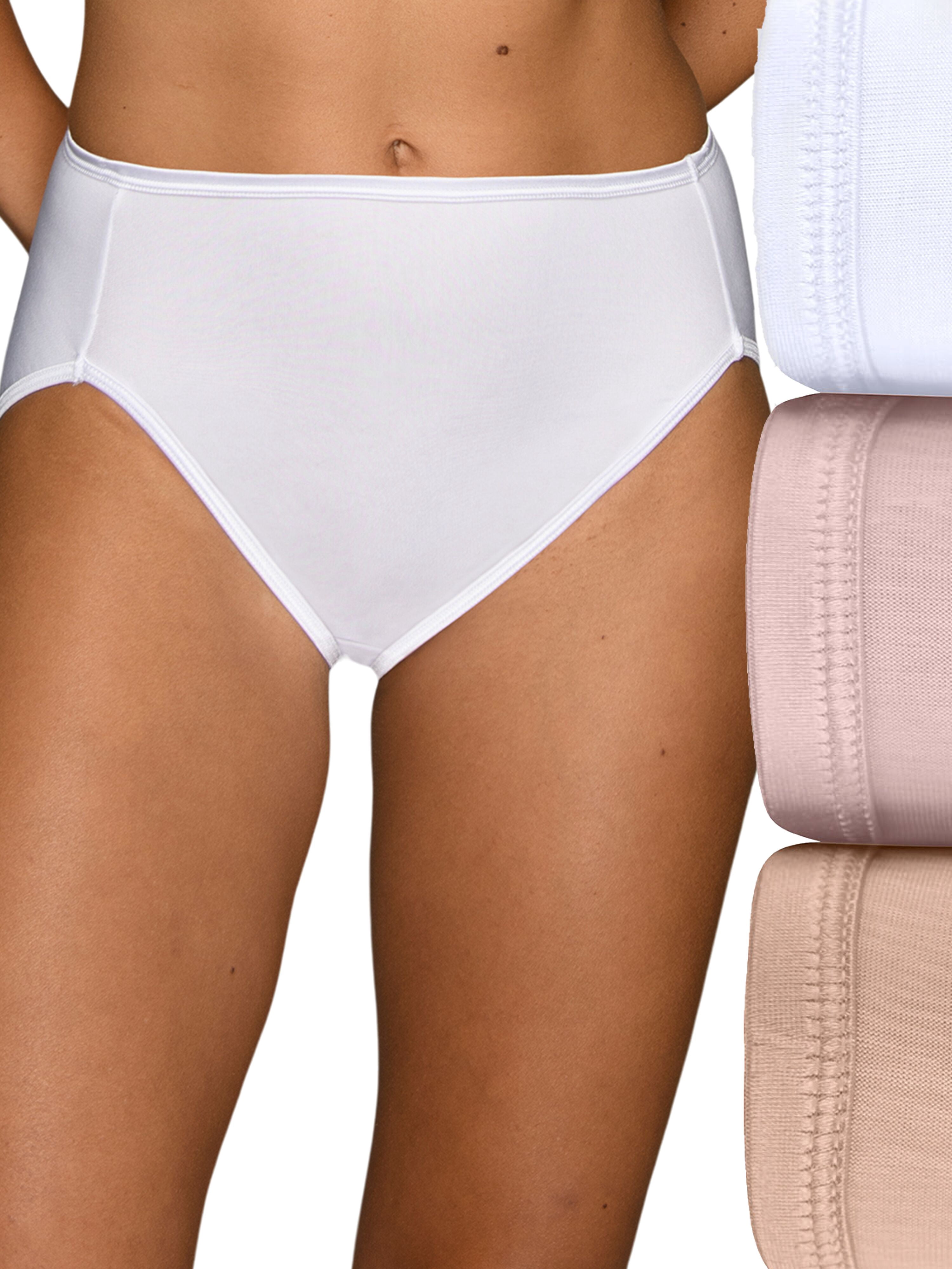 Vanity Fair Lingerie Women's Illumination Hi-Cut Panties, Silky Stretch Underwear, Multipacks, Sizes M - 3XL