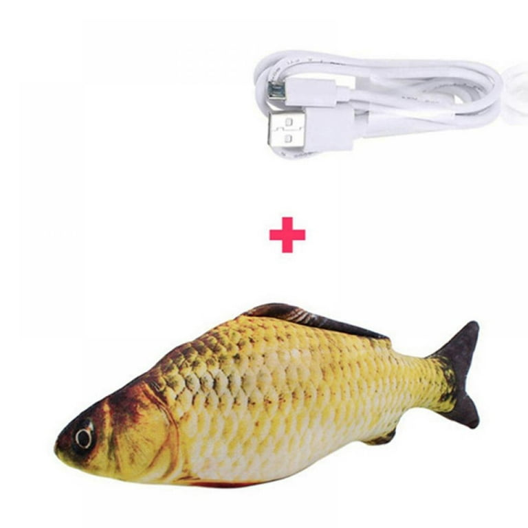 Pet Toy Simulation Fish For Dog Cat Toy USB Electric Charging Bouncing Fish  Dancing Jumping Moving Electronic Plush Cloth Fish
