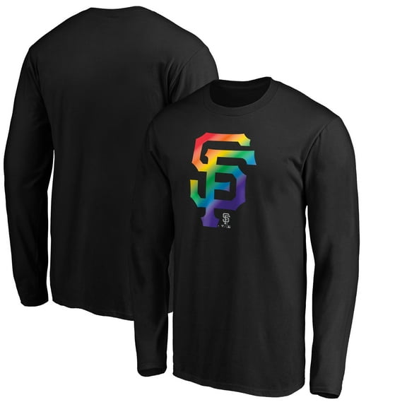 Men's Black San Francisco Giants Team Pride Logo Long Sleeve T-Shirt