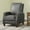 Dark Gray, variant on CHITA Recliner Chairs for Adults Single Sofa Chair for Living Room Faux Leather Push Back Recliner,Black