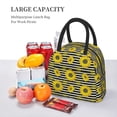 thumbnail image 5 of Pofeuu Sunflowers On Black And White Stripes Print Lunch Bag for Adult Insulated Lunch Box,Leakproof Cooler Food Lunch Containers Reusable High Capacity Lunch Tote Bags-One Size, 5 of 6