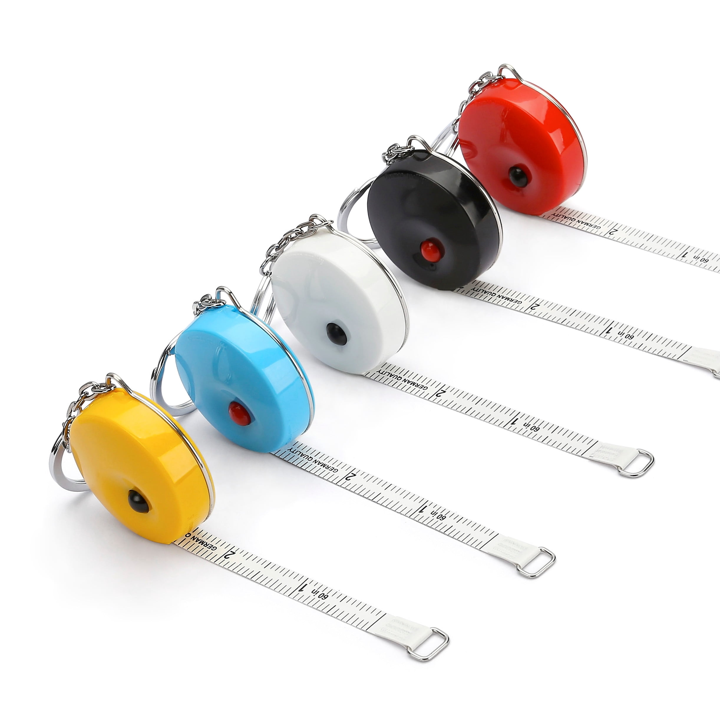 1 0PCS Tape Measure 150cm/60 inch Push Button Measuring Soft Retractable for Sewing Accessories Double-Side Tailor Cloth Ruler