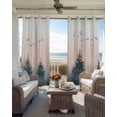 thumbnail image 4 of Rustic Foggy Forest Blackout Curtains 54 Inches Long for Bedroom, Watercolor Trees Birds Landscape Thermal Insulated Room Darkening Black Out Window Curtain Panels Grommet Drapes for Living Room, 4 of 8