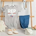 thumbnail image 3 of Dominicana Rep the Republic Cool Flag Romper Boys or Girls Infant Baby Brisco Brands 6M, 3 of 6