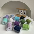 thumbnail image 5 of Xiao Hua Cuerda de PU azul verdosa de 49,21 yardas, 1 rollo, cuerda trenzada hecha a mano para tejido artesanal, cuerda suave e impermeable, ideal para manualidades y proyectos creativos de tejido., 5 of 5