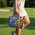thumbnail image 4 of Yuyamidu Hippie Flowers Golf Cart Seat Covers Soft Club Car Cart Seat Towel Blanket with 4 Front Pockets for More 2-Seats Golf Carts Travel Sports, 4 of 8