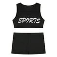 thumbnail image 5 of Yeahdor Kids Girls Gymnastic Crop Top with Athletic Shorts Set Girls Sports Dance Suit Activewear White 12, 5 of 7