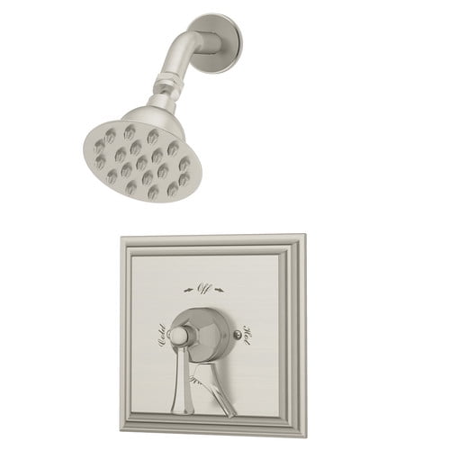 Canterbury Single Handle Shower Faucet with Integral Volume Control in Satin Nickel