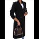 thumbnail image 1 of Abrigos Largos de Lana para Mujer, Gabardina, Blazer Cruzado, Abrigo, Otoño e Invierno Negro S, 1 of 8