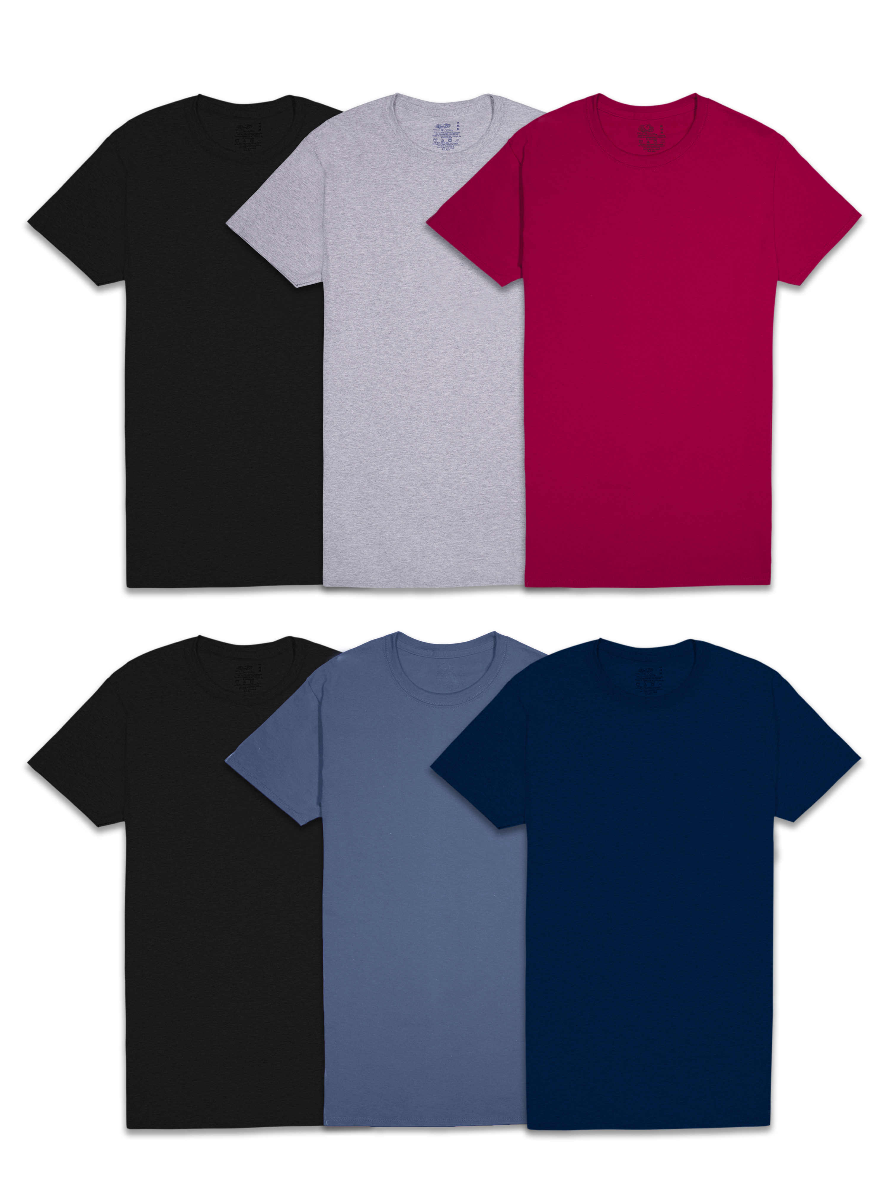 Fruit of the Loom Men's Crew Neck T-Shirt Undershirts, 6-Pack photo 1