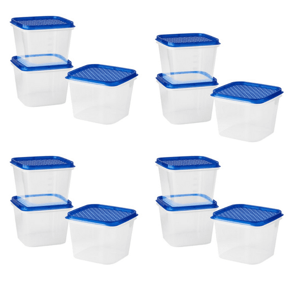 Mainstays 6.2 Cup Food Storage Container with Lid, Set 12, 24 Pieces