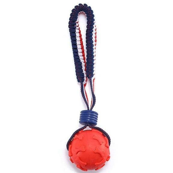 SharkTRUE Dog Ball Toys Bouncy Rubber Ball Chew Toys Pet Dog Toy Ball With String Interactive Toys Puppy Games Toys For Big Dog