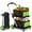 Green, variant on Rvchic Functional Collapsible Carts with 2 Storage Crates,8-in-1 Mobile Folding Trolley with 360°Rolling Wheels for Shopping,Picnic,Warehouse,Blue