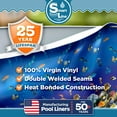 thumbnail image 4 of SmartLine 12' x 24' Oval Caribbean Overlap Above Ground Swimming Pool Liner, 48"/52" Height, 25 Gauge, 4 of 6