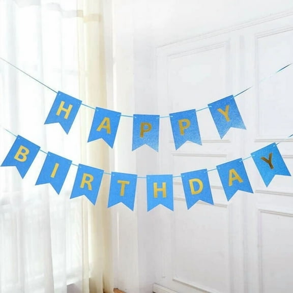 Happy Birthday Banner Reusable Party Decorations